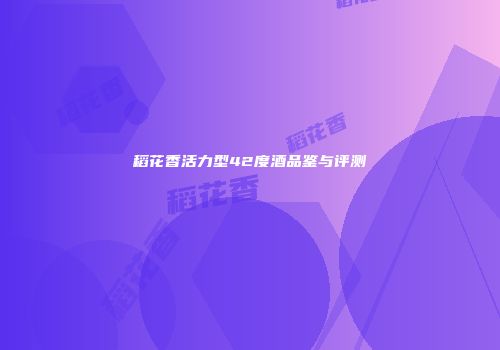 稻花香活力型42度酒品鉴与评测