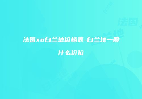 法国xo白兰地价格表-白兰地一般什么价位