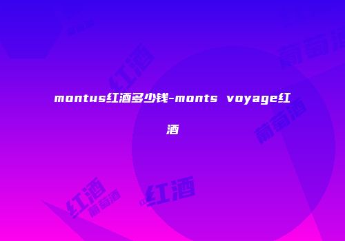 montus红酒多少钱-monts voyage红酒