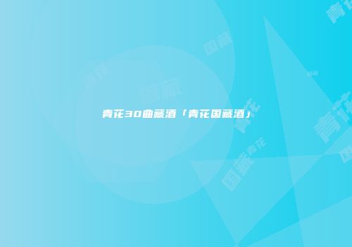 青花30曲藏酒「青花国藏酒」
