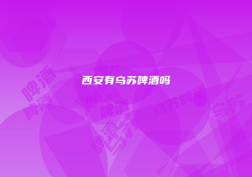西安有乌苏啤酒吗