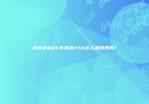泸州老窖06年铁盒250怎么鉴别真假？