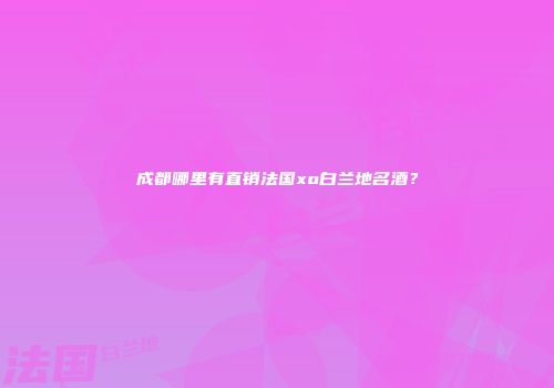 成都哪里有直销法国xo白兰地名酒？