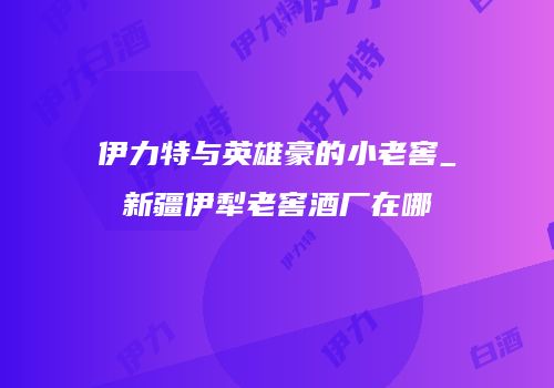 伊力特与英雄豪的小老窖_新疆伊犁老窖酒厂在哪