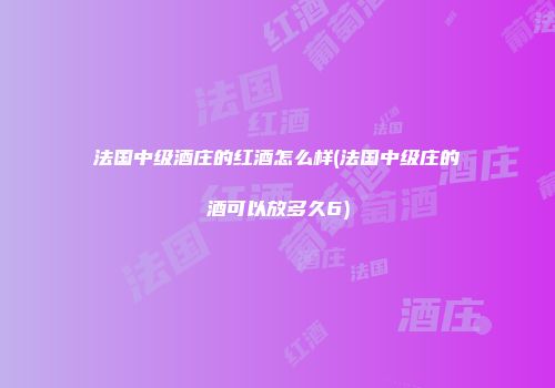 法国中级酒庄的红酒怎么样(法国中级庄的酒可以放多久6)