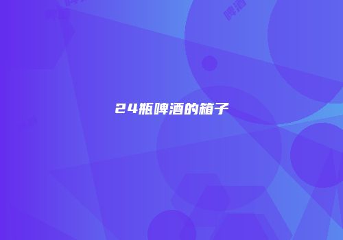 24瓶啤酒的箱子