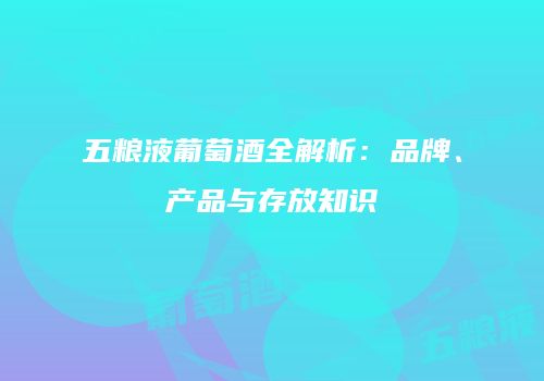 五粮液葡萄酒全解析：品牌、产品与存放知识