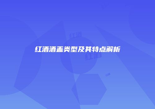 红酒酒盖类型及其特点解析