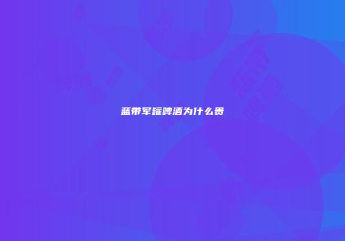 蓝带军罐啤酒为什么贵