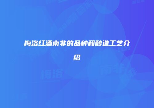 梅洛红酒南非的品种和酿造工艺介绍