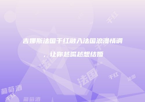 吉娜斯法国干红融入法国浪漫情调，让你越喝越想结婚