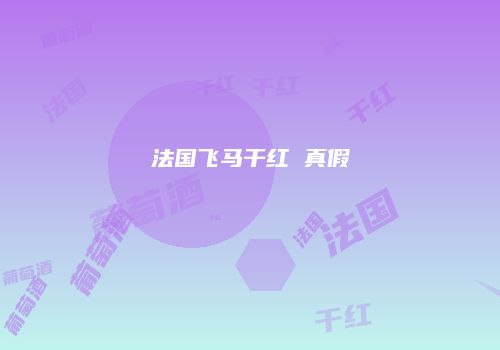 法国飞马干红 真假