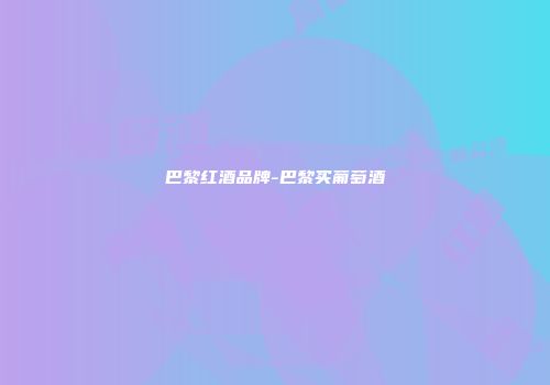 巴黎红酒品牌-巴黎买葡萄酒