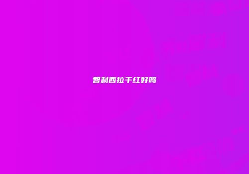智利西拉干红好吗