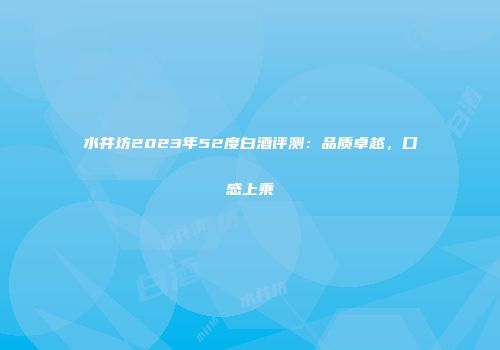 水井坊2023年52度白酒评测：品质卓越，口感上乘