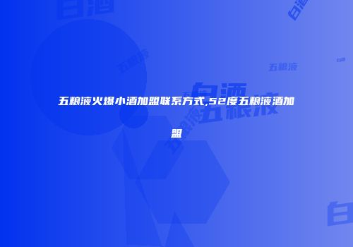 五粮液火爆小酒加盟联系方式,52度五粮液酒加盟
