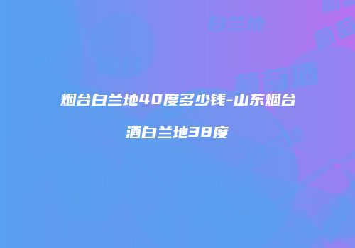 烟台白兰地40度多少钱-山东烟台酒白兰地38度