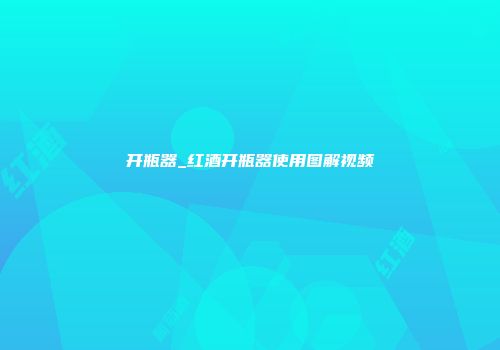 开瓶器_红酒开瓶器使用图解视频