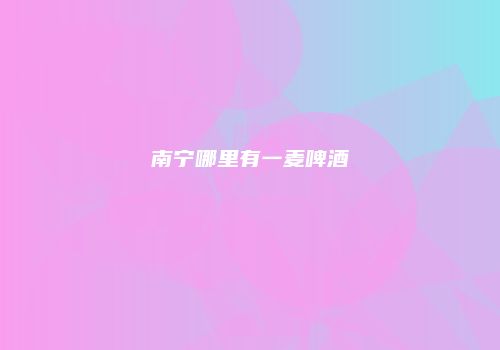 南宁哪里有一麦啤酒