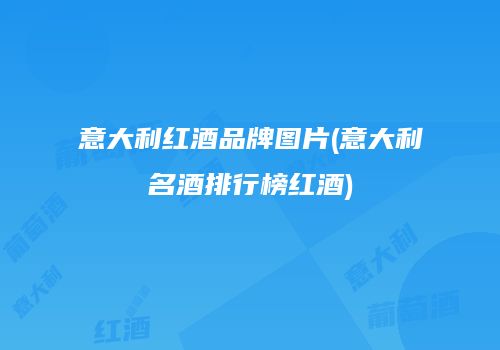 意大利红酒品牌图片(意大利名酒排行榜红酒)
