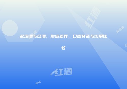 起泡酒与红酒：酿造差异、口感特色与饮用比较