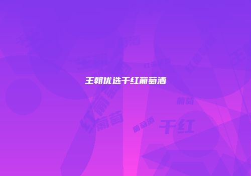 王朝优选干红葡萄酒