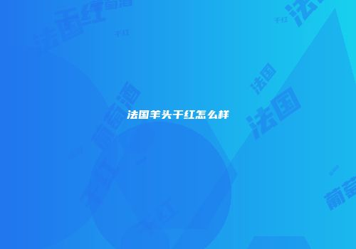 法国羊头干红怎么样