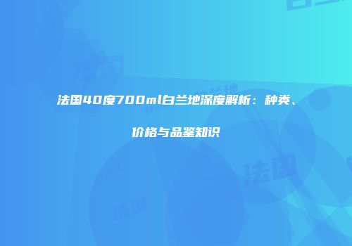 法国40度700ml白兰地深度解析：种类、价格与品鉴知识
