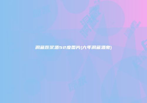 洞藏原浆酒52度图片(六年洞藏酒鬼)