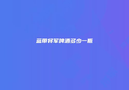蓝带将军啤酒多少一瓶