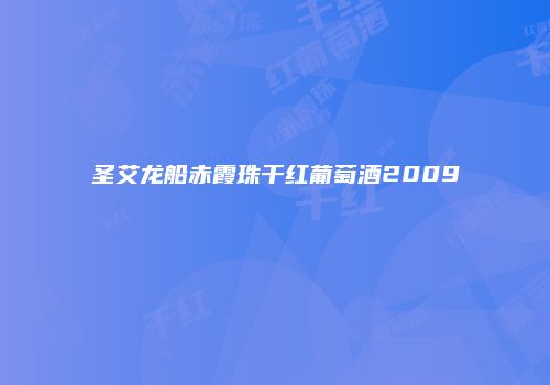 圣艾龙船赤霞珠干红葡萄酒2009