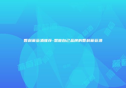 智利葡萄酒推荐-想做自己品牌的智利葡萄酒