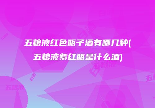 五粮液红色瓶子酒有哪几种(五粮液紫红瓶是什么酒)