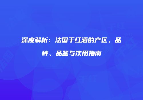 深度解析：法国干红酒的产区、品种、品鉴与饮用指南
