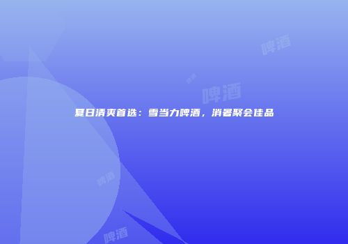 夏日清爽首选：雪当力啤酒，消暑聚会佳品