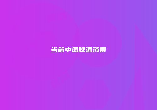 当前中国啤酒消费