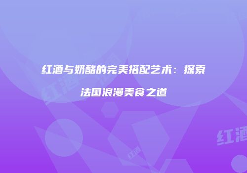 红酒与奶酪的完美搭配艺术：探索法国浪漫美食之道