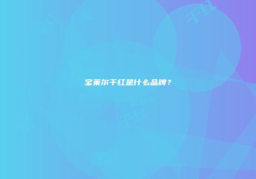 宝莱尔干红是什么品牌？