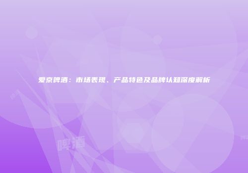 爱京啤酒：市场表现、产品特色及品牌认知深度解析
