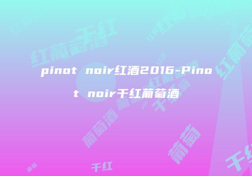 pinot noir红酒2016-Pinot noir干红葡萄酒