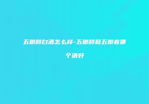 五粮醇白酒怎么样-五粮醇和五粮春哪个酒好