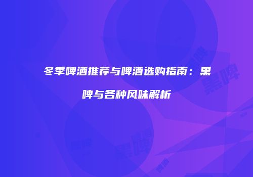 冬季啤酒推荐与啤酒选购指南：黑啤与各种风味解析