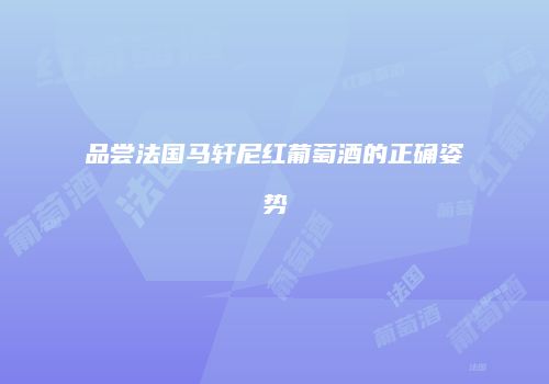 品尝法国马轩尼红葡萄酒的正确姿势