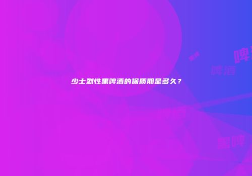 少士烈性黑啤酒的保质期是多久？