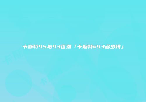 卡斯特95与93区别「卡斯特s93多少钱」