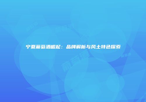 宁夏葡萄酒崛起：品牌解析与风土特色探索