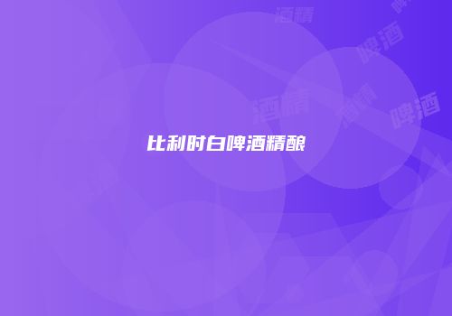 比利时白啤酒精酿