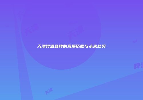 天津啤酒品牌的发展历程与未来趋势