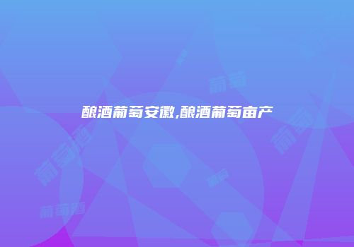 酿酒葡萄安徽,酿酒葡萄亩产