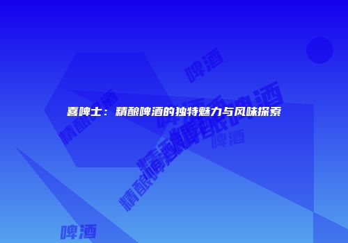 喜啤士：精酿啤酒的独特魅力与风味探索